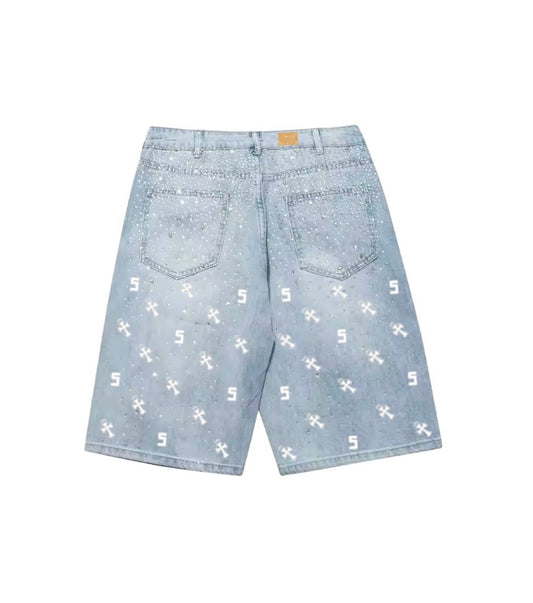 S.I.A.S.O.M. DENIM SHORTS (BLUE)