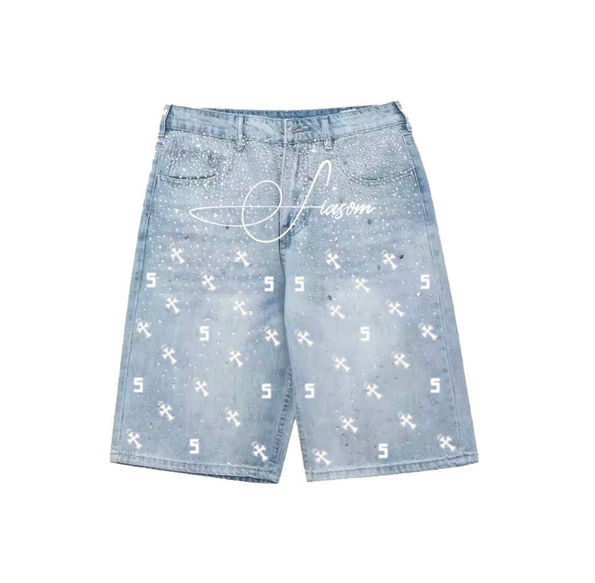 S.I.A.S.O.M. DENIM SHORTS (BLUE)