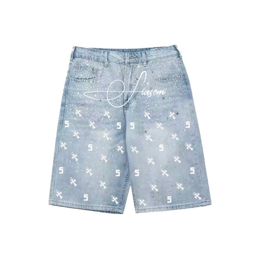 S.I.A.S.O.M. DENIM SHORTS (BLUE)